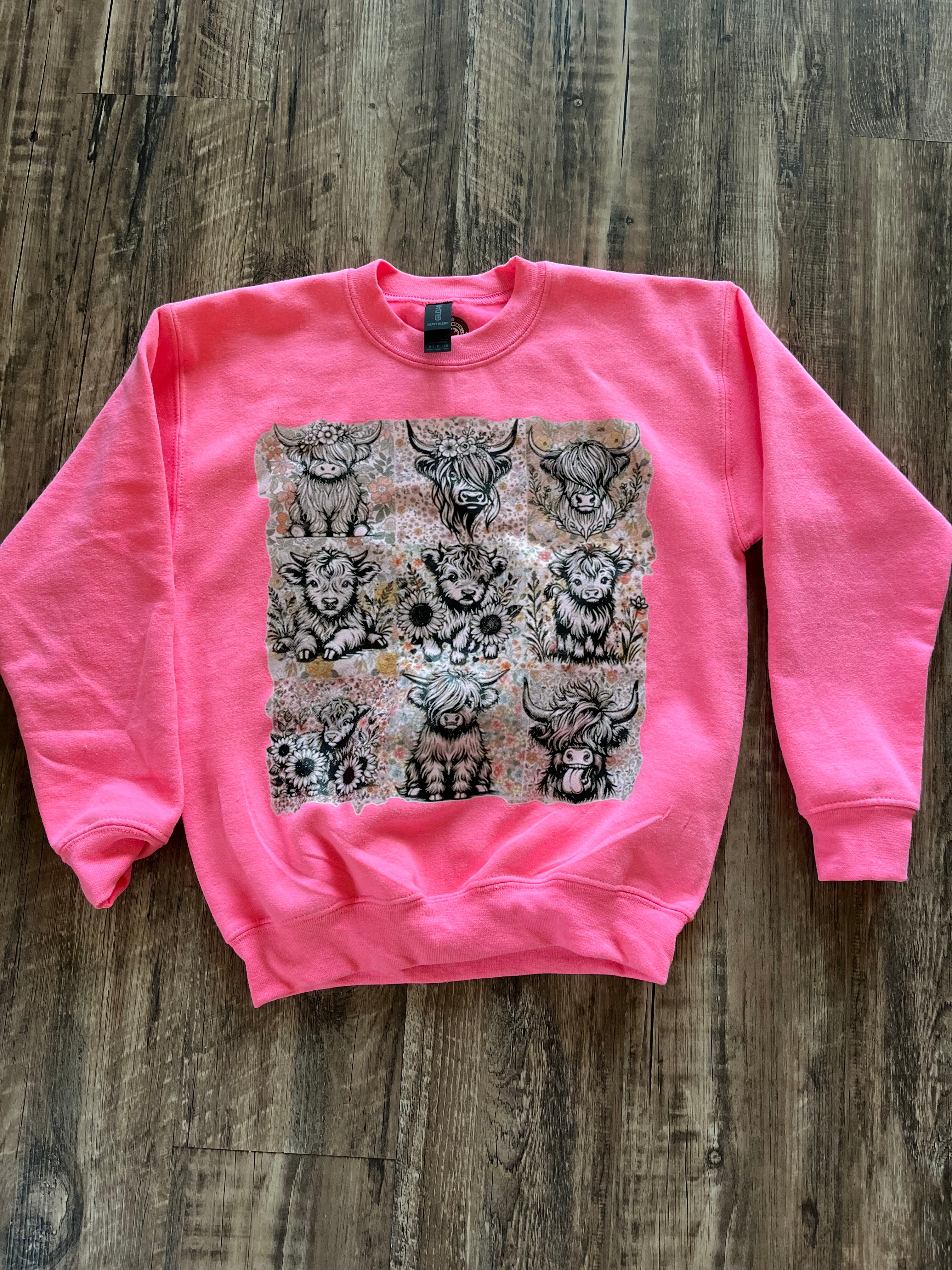 Highland Cow Youth Crewneck
