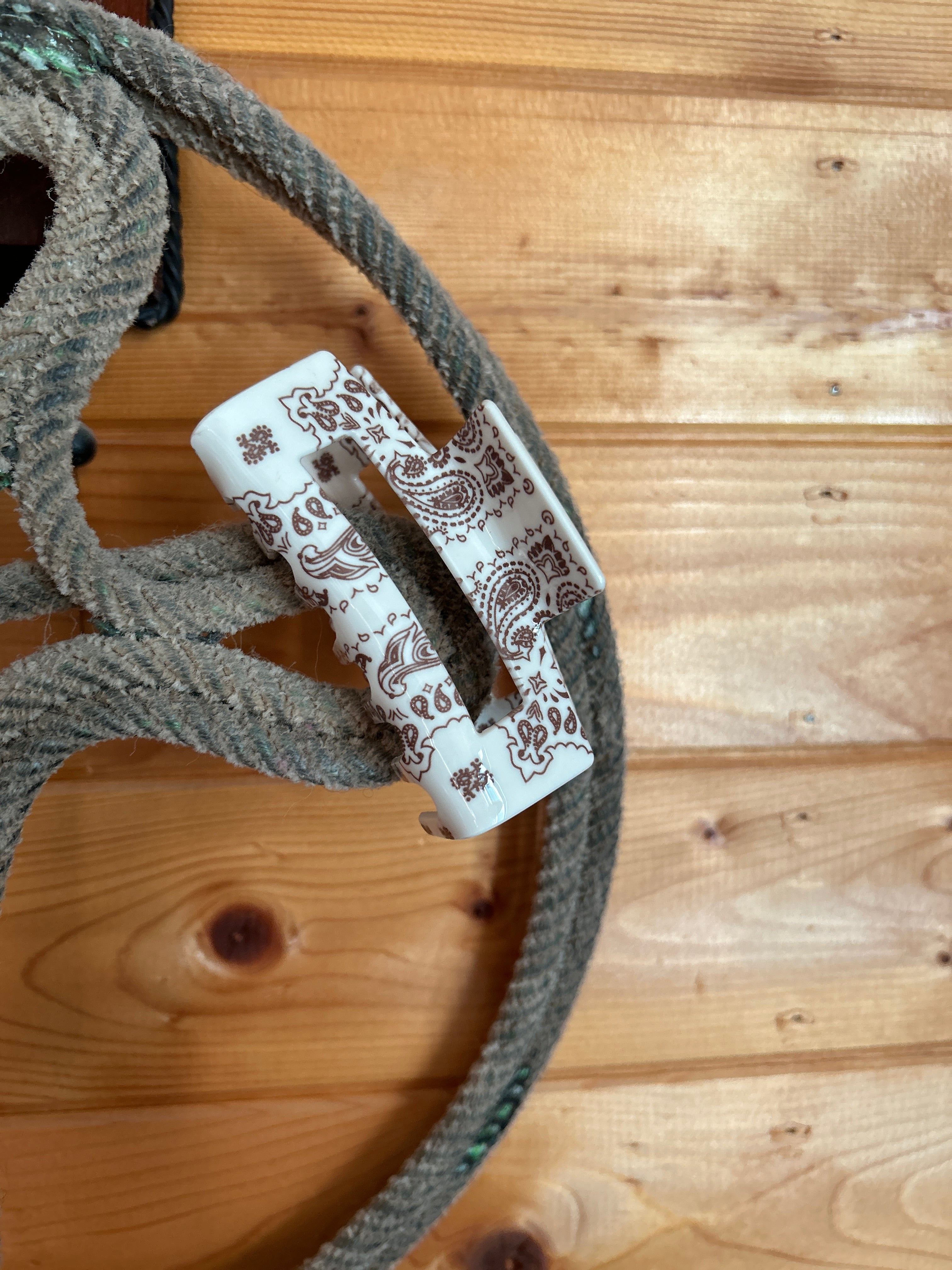 Medium Hair Clip- Paisley