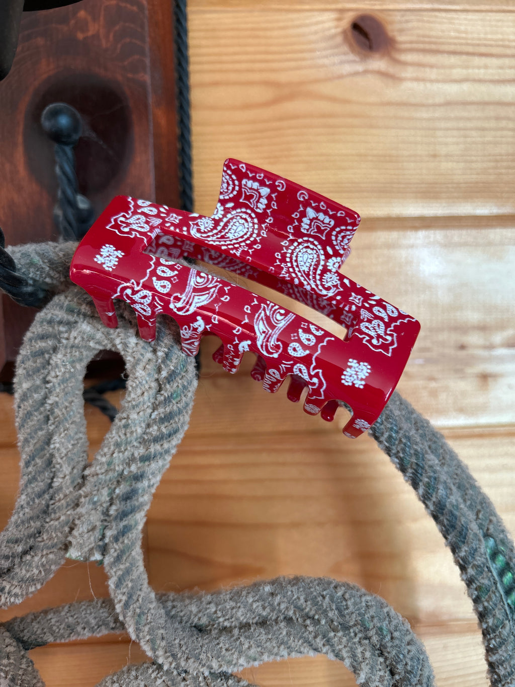Medium Hair Clip- Paisley