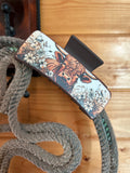 Large Hair Clip- Highland Cow w/Flowers