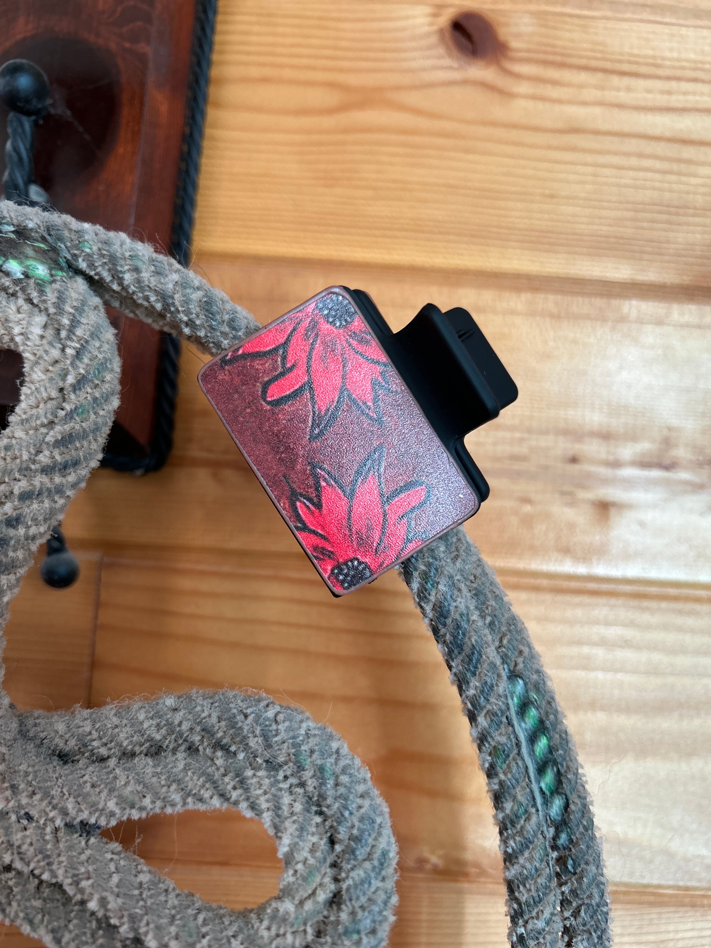 Small Hair Clip- Red Flower