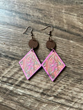 Pink Western Earrings