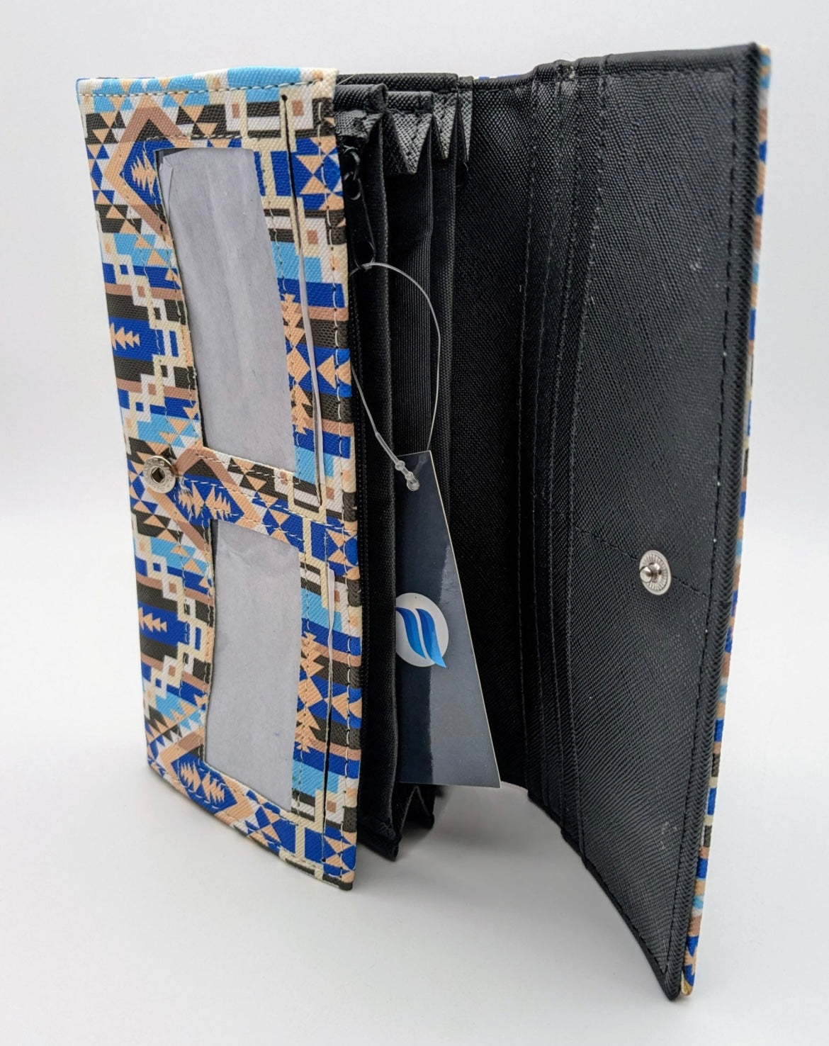 Native Wallet- Blue Tribal