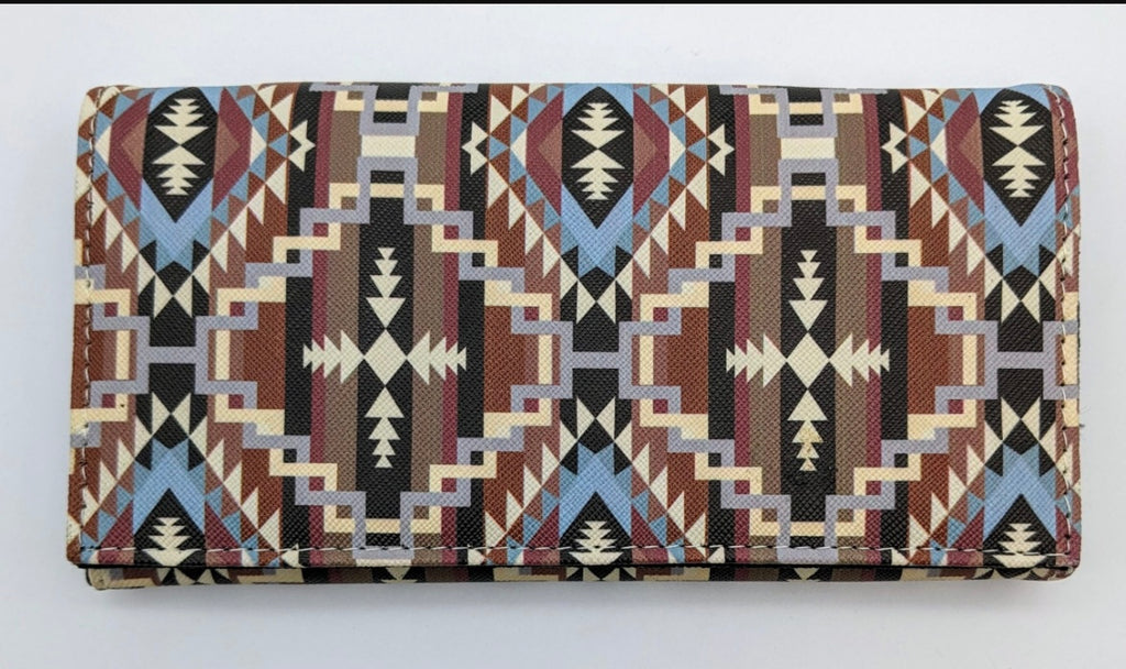 Native BiFold Wallet- Brown Tribal