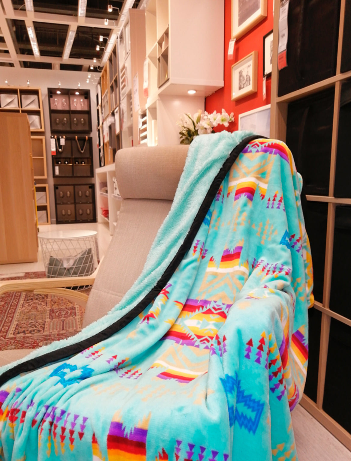 Sherpa Lined Throw 50” x 60”- Nuna Native Design